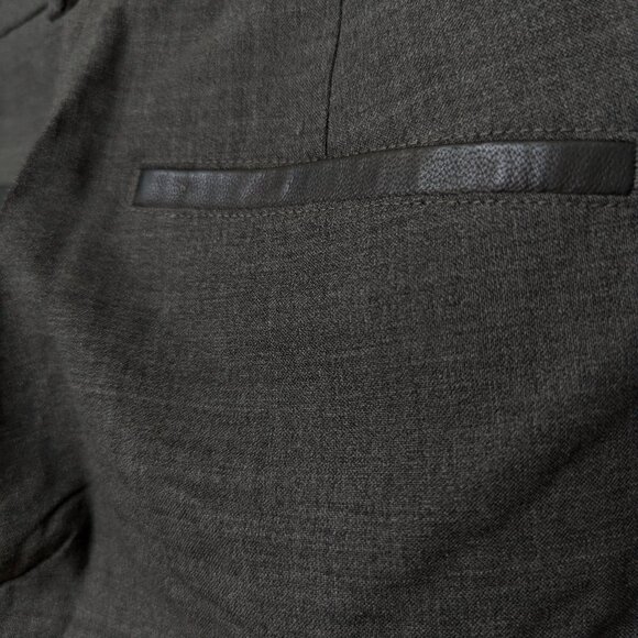 Vince Tab Front Leather Accent Trousers with Ankle Zip - Picture 4 of 13